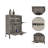 6-Bottle Rectangle Bar Cabinet