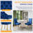 5-Piece Dining Set With Tempered Glass Table & Velvet Upholstered Chairs – Modern Dining Set For 4-116094428-116094433