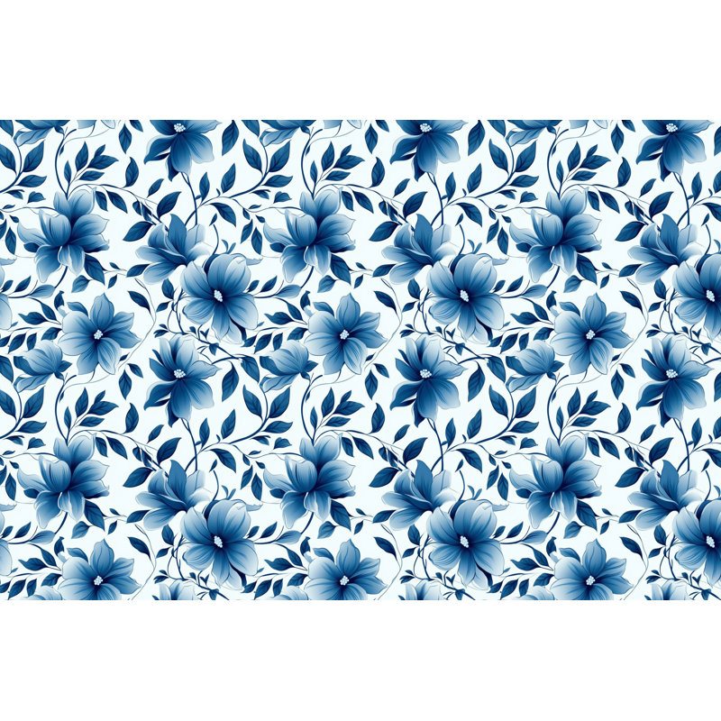 Machine Printed Comforter, Twin Extra Long Comforter, Blue/White