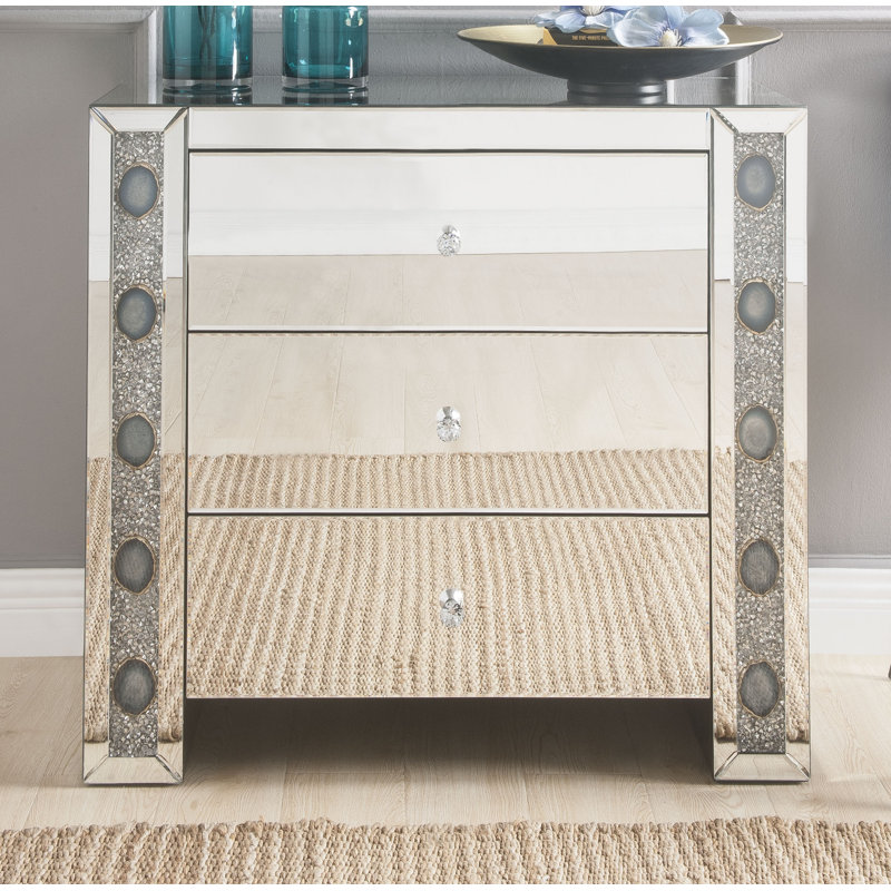 Levon 35'' Glass Top Console Table