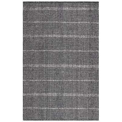 Tapis rayé en laine / coton touffeté à la main Moustapha