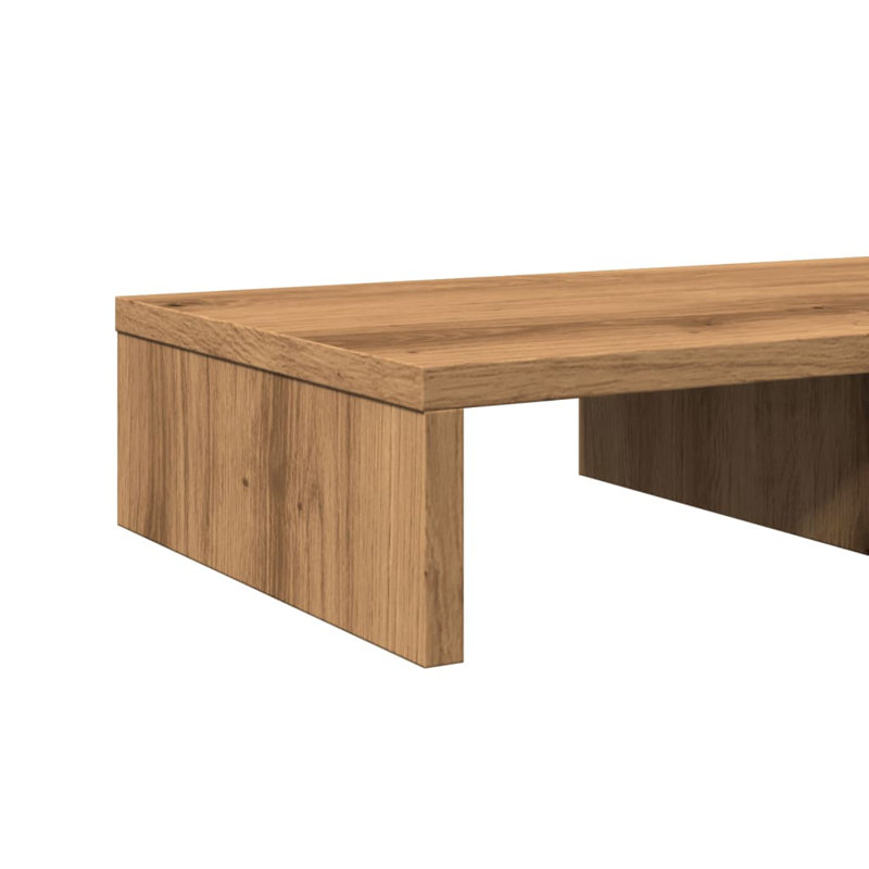 Bata Manufactured Wood Monitor Stand, Artisian Oak, 10.5cm H x 80cm W x 24cm D