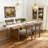 Mid-Century Modern Dining Chairs Brown Fabric Upholstered Wood Frame Kitchen Chairs-1515309340