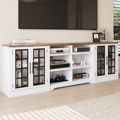 Farmhouse Tv Stand For Tvs Up To 100", Modern Entertainment Center 