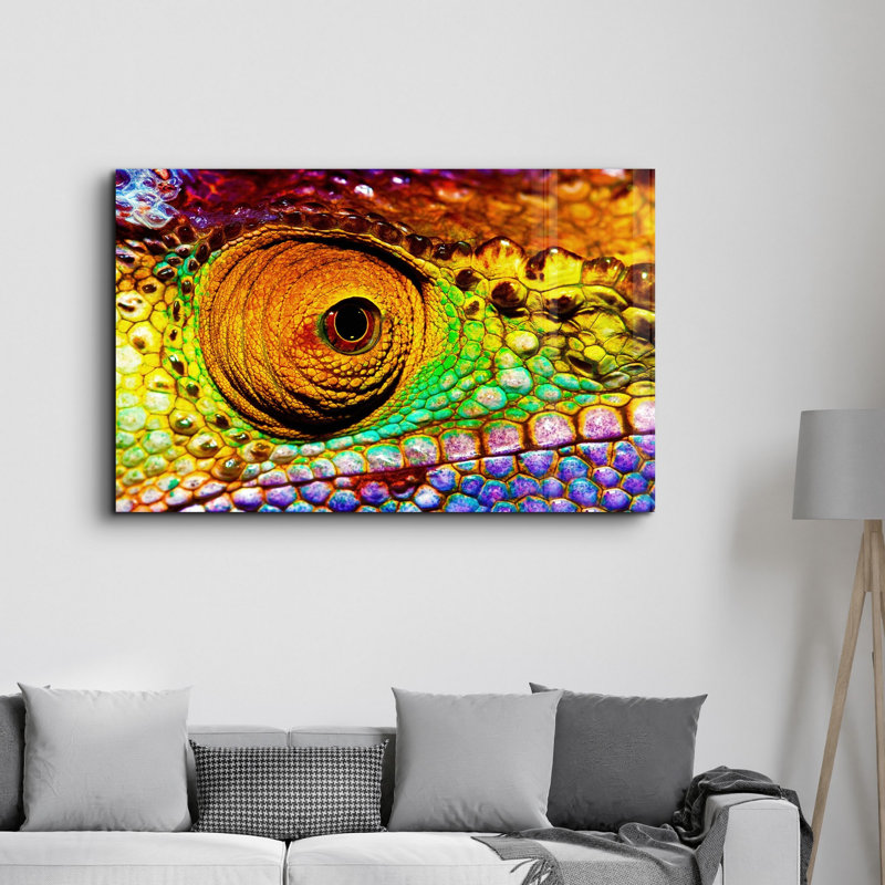 Élégante peinture murale en verre trempé de 13,8 po x 21,7 po | 100% verre trempé, épaisseur: 0,16 pouce | Imprimé UV pour des couleurs éclatantes | Parfait pour la décoration intérieure, le salon et les espaces de bureau