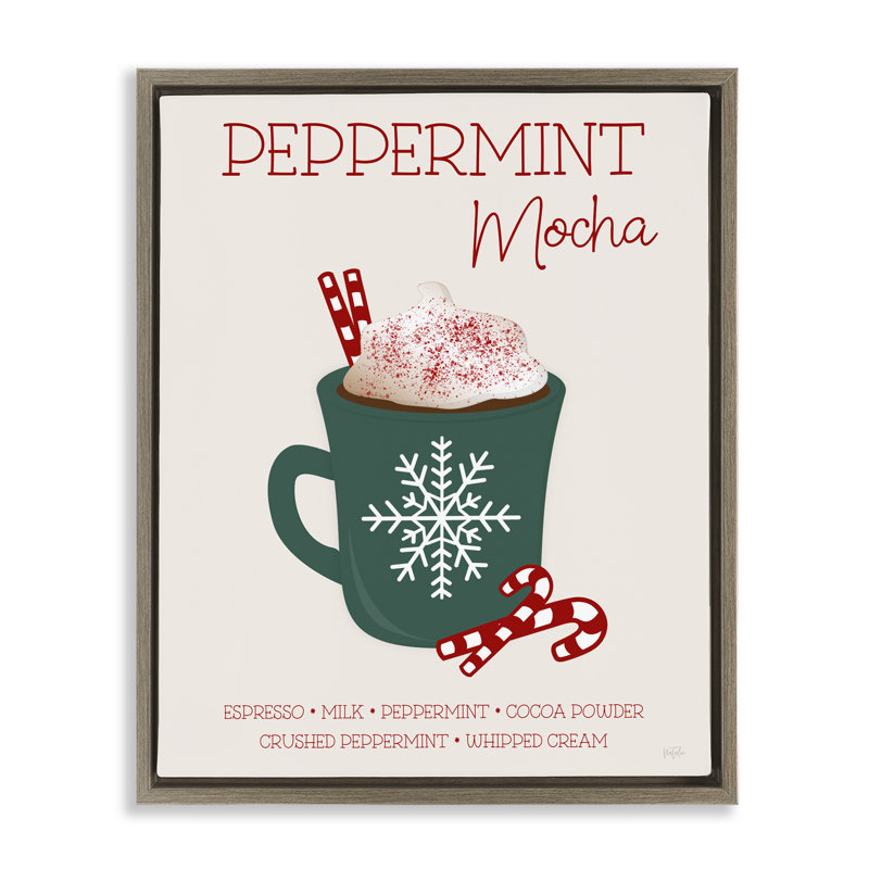 Cadre flottant Peppermint Moka Seasonal Drink, design par Natalie Carpentieri, H 21 po x l 17 po