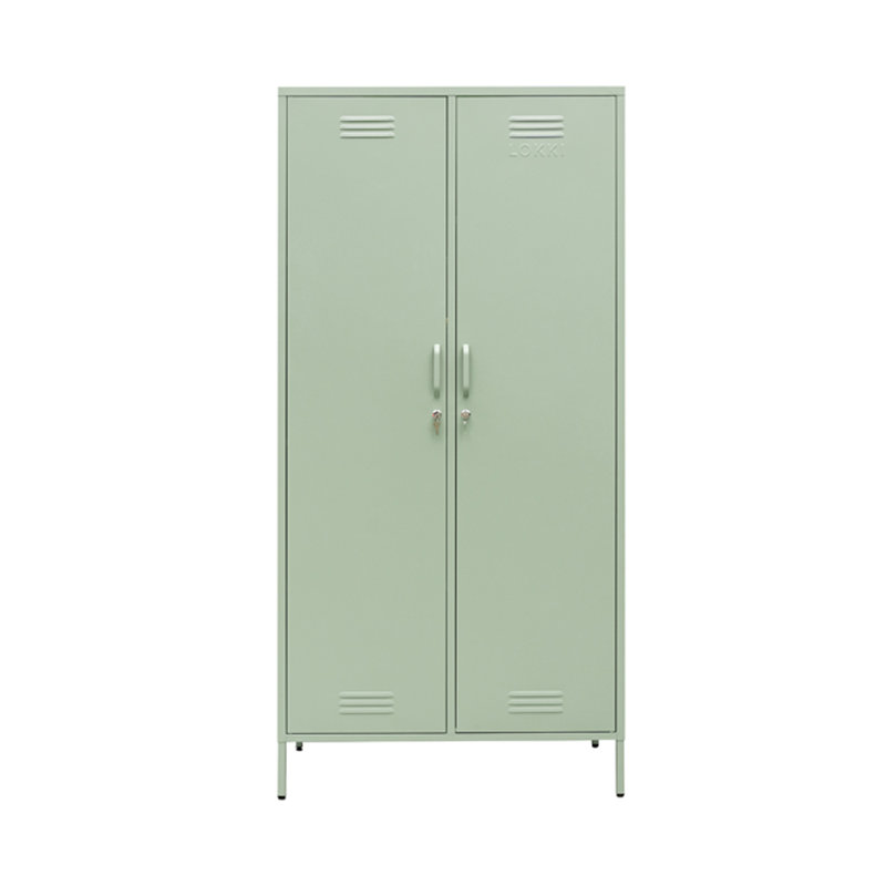 Nikeria 2 Door Steel Wardrobe, Sage Green