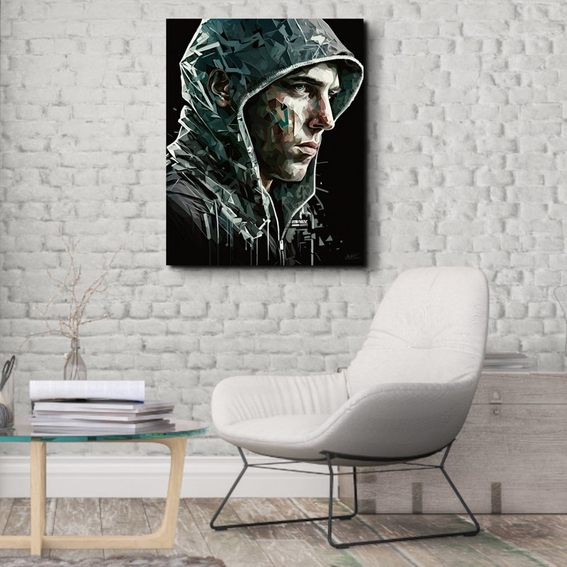 Slim Shady III - reproduction sur toile sans cadre, H 18 po x l 15 po x P 1,5 po