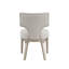 Ensemble de 2 chaises d'appoint en lin et champagne Kasa