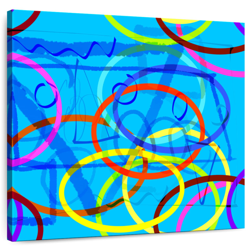 Abstrait géométrique II, H 16 po x l 16 po