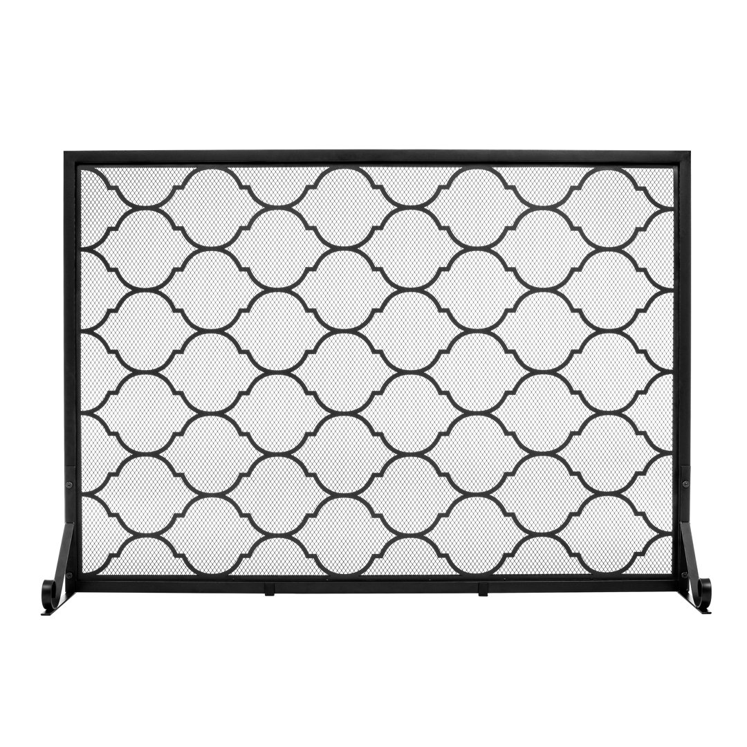 1 Panel Iron Fireplace Screen Winston Porter