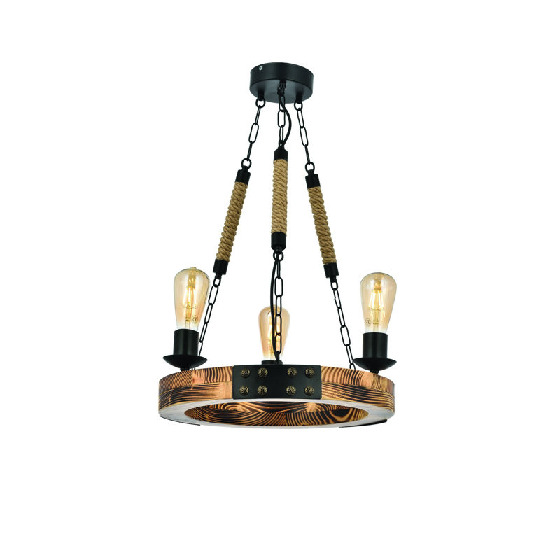 Messer 3 - Light Bulb Pendant, Brown