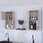 Armoire de salle de bain murale en chêne blanc avec tablette ouverte - Unité de rangement contemporaine Solution fonctionnelle-1712364646