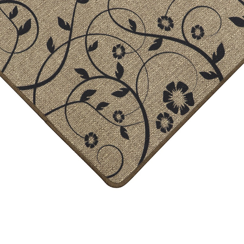 Non-Slip Floral Indoor Doormat