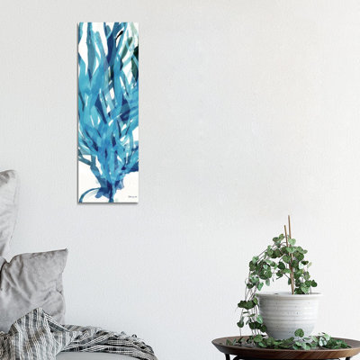 Soft Seagrass In Blue II by Stellar Design Studio - Panoramic Painting on Canvas