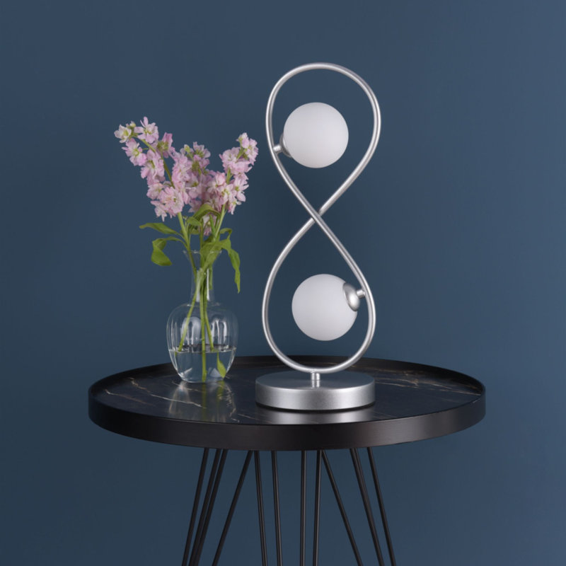 Metal Table Lamp, Silver