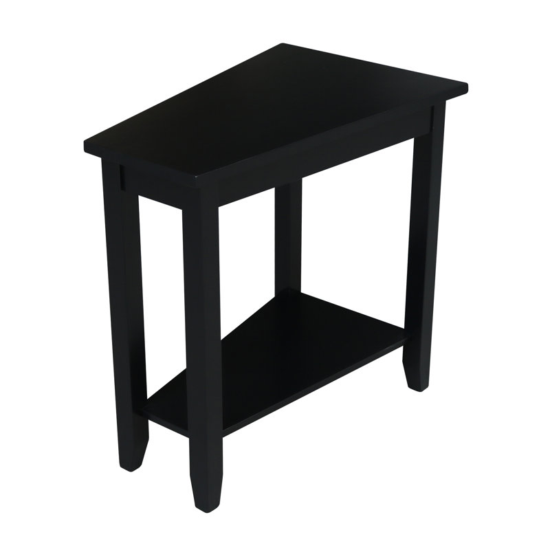 Attar Solid Wood End Table, Black