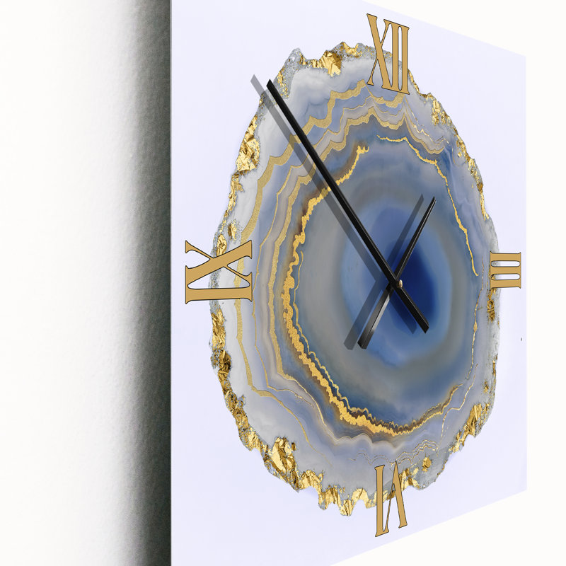 Horloge murale Golden Water Agate, Très grand