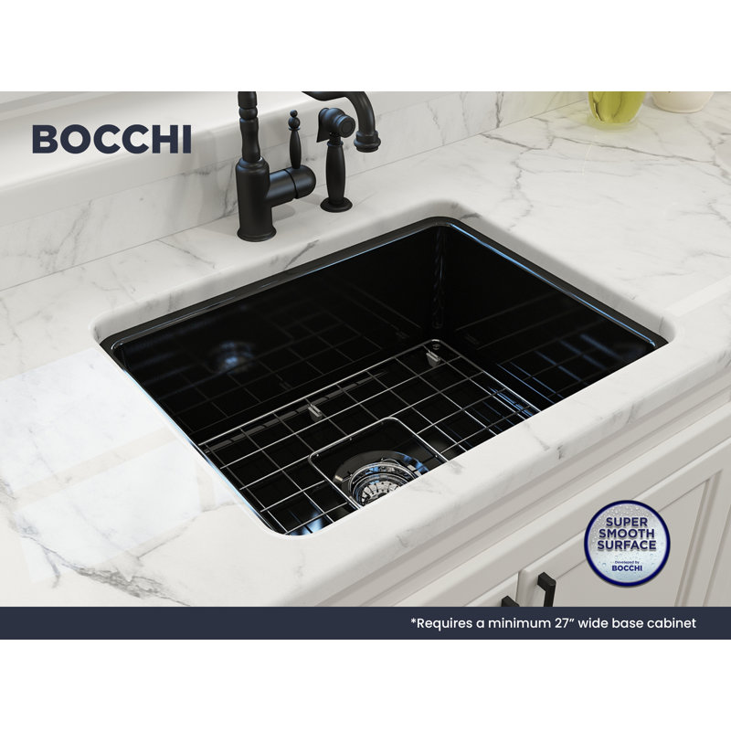 Sotto 24'' L Single Basin Kitchen Sink, Black