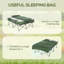 2 lits de camping pliables avec sac de couchage, matelas gonflable et coussins moelleux, sac de transport pour matelas, oreillers et voyages d'extérieur attrayants