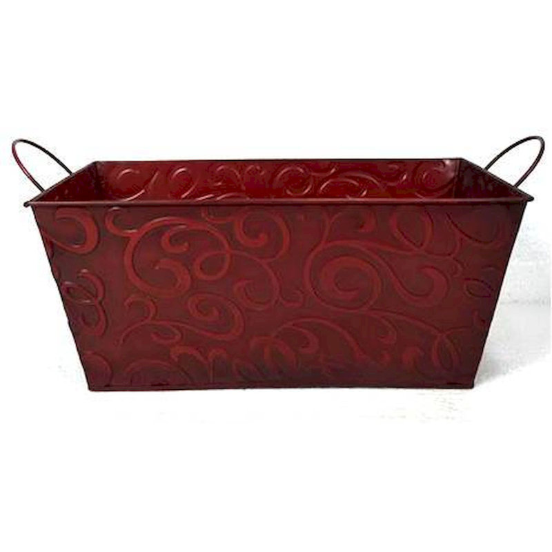 Metal Beverage Tub, Dark Red