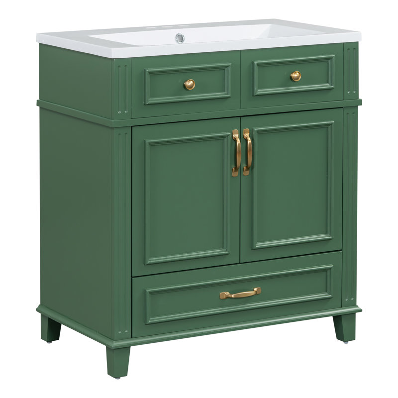 Meuble-lavabo simple 30 po avec plateau en résine Chass