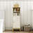 Bathroom Storage Cabinet, Corner Floor Cabinet with Shelves, Customized Door Opening Direction, Bathroom Organizer with Adjustable Shelf for Kitchen, Living, Toilet Paper Cabinet, White Brown-185352000-187817075
