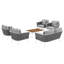 Ensemble de canapé modulaire d'extérieur en aluminium 6 pièces Modway Stance-199942264