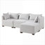 Chaise sans accoudoirs modulaire en polyester doux beige, sièges d'appoint modernes et personnalisables pour le salon