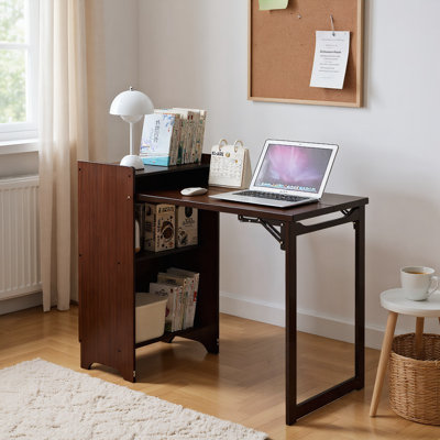 Bureau pliable avec rangement dissimulé