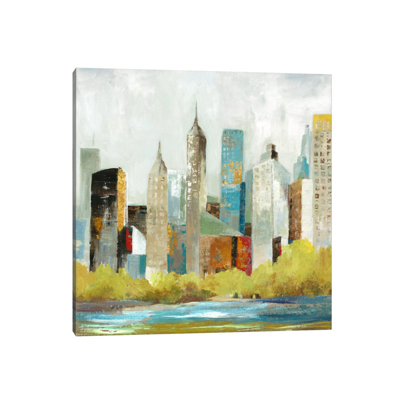Hudson Ferry I by Allison Pearce - Wrapped Canvas Painting, 45.72 cm H x 45.72 cm W x 3.175 cm D