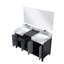 Ensemble de meuble-lavabo de 55 po Lexora Zilara en noir et gris avec robinet