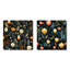 Biscaye - ensemble de 2 collages carrés botaniques abstraits-101849561-101849555