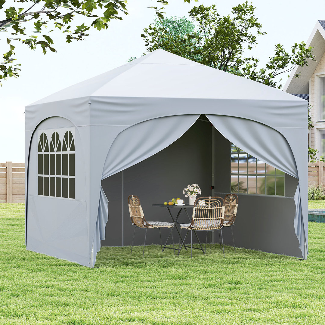 300 x 300 cm Pop up Canopy Tent w/ 4 Removable Sidewall