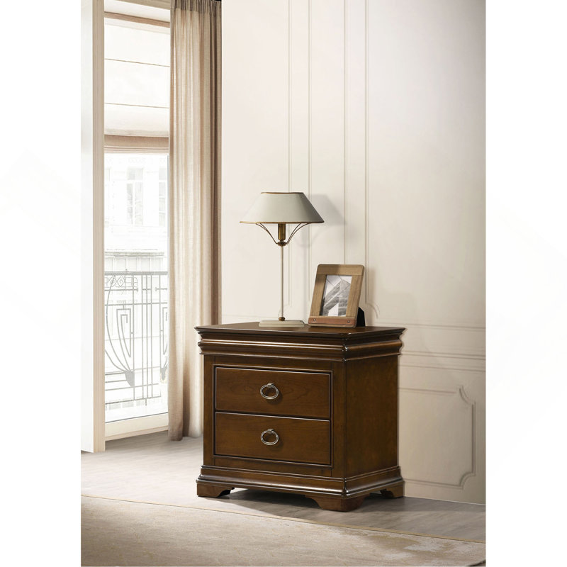 Table de chevet 2 tiroirs Cherry