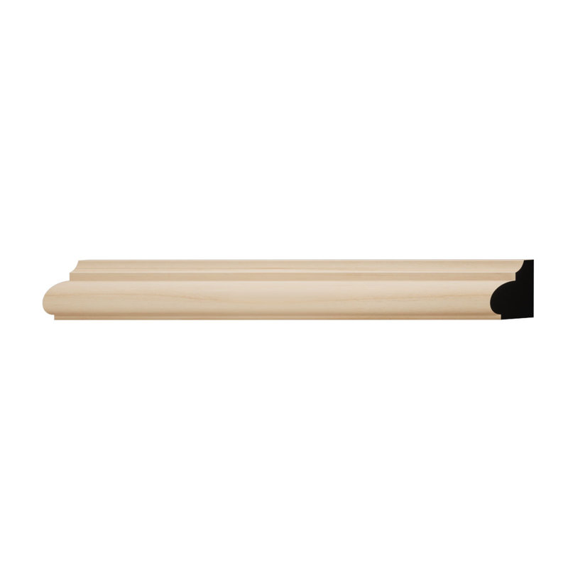 Wm1207 P 5/8 po x l 7/8 po x L 96 po Moulure de bois franc massif de qualité américaine, Aulne