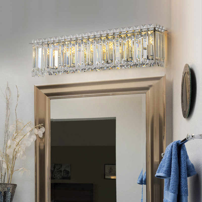 Éclairage de salle de bain à intensité variable 6 lumières, Chrome