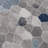 Aston-Jax 10' Blue and Ivory Geometric Cobblestone Runner Rug-1111610622