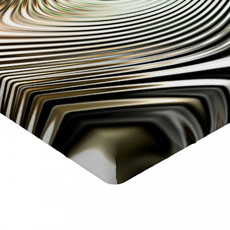 Microfiber Abstract Fitted Sheet, Queen Fitted Sheet