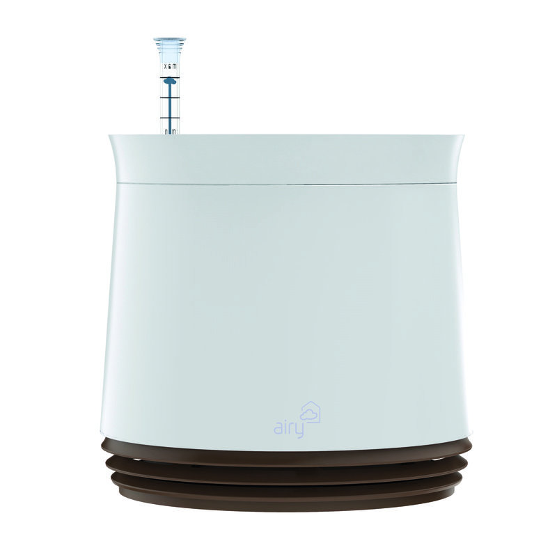 Pot de fleurs en plastique rigide à l’air naturel avec purificateur d’air naturel, Blanc / Cappuccino