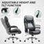 HOMCOM Ergonomic Office Chair Heavy Duty Faux Leather 227kg 500LBS Black