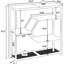 Console de table d'entrée 31,5 pouces avec tablettes de rangement ouvertes à 5 niveaux, canapé mince pour le couloir, le salon, la chambre à coucher, structure en métal noir et panneau de particules