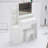 41" Large Size Left Bedside Cabinet Vanity Table+Cushioned Stool, Extra Large Touch Control LED Mirror, 3-Colour Switch, Multi Layer High Capacity Storage Fashionable Dresser, Suitable For Large Space-1574485602