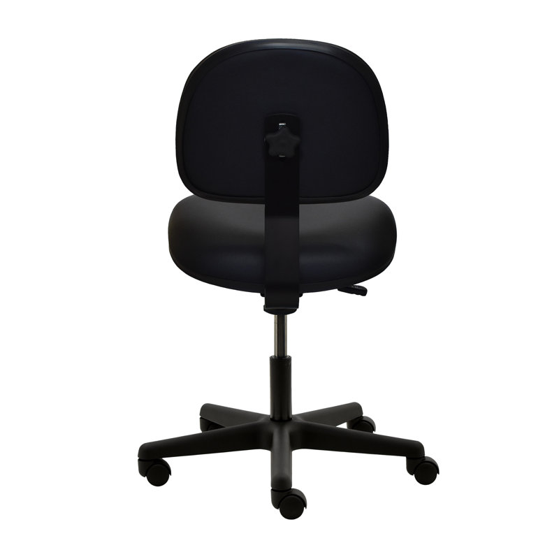 Alvild Vinyl Drafting Chair, Black