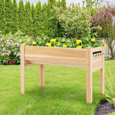 Albertie Wood Elevated Planter