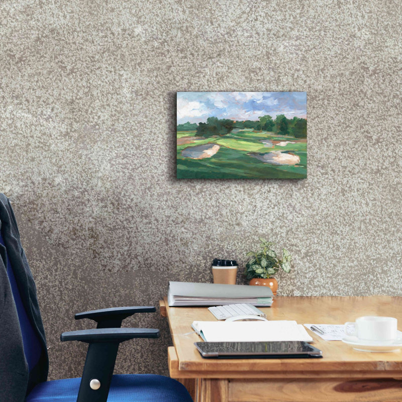 «Golf Course Study III» par Ethan Harper, art mural sur toile, H 12 po x l 18 po x P 0,75 po