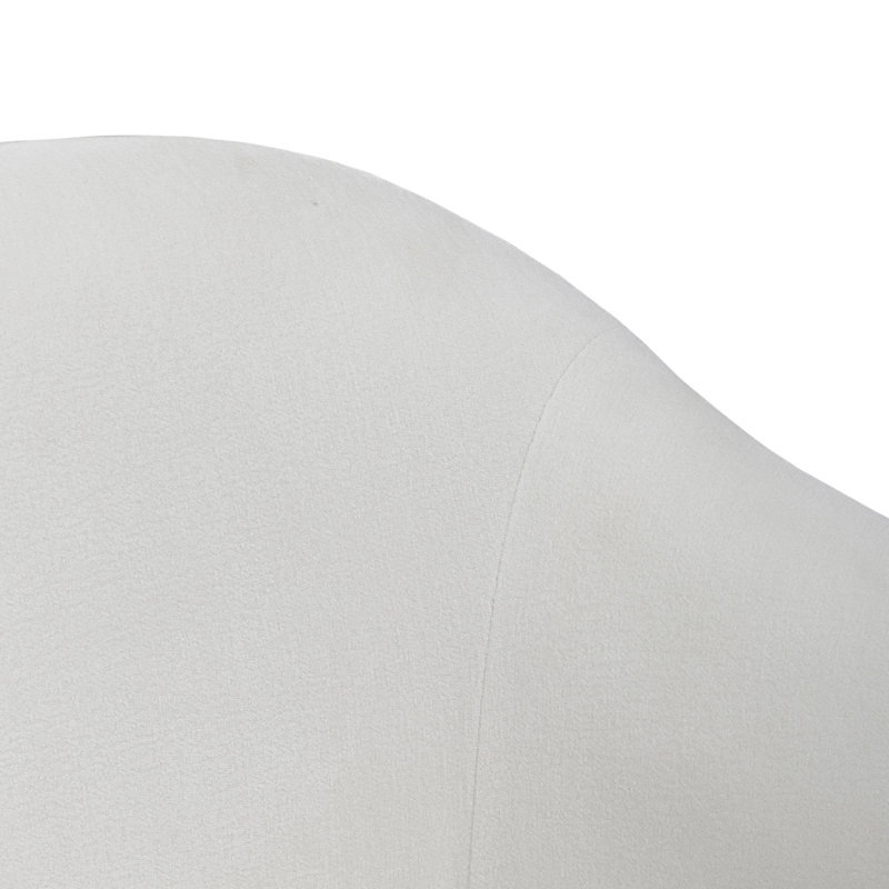 Idrees Accent Dining Chair W/ Casters, Ivory