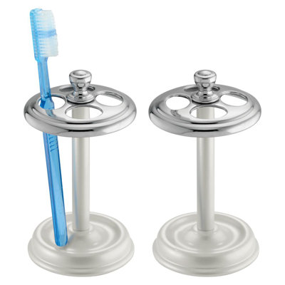 iDesign Toothbrush Holder with 4 Sections - Set of 2