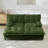 77" Sleeper Modular Sectional Cloud Sofa With 2 Ottomans, Chenille Fabric Deep Seat Couch With Lattice Decored Cushions-432632656