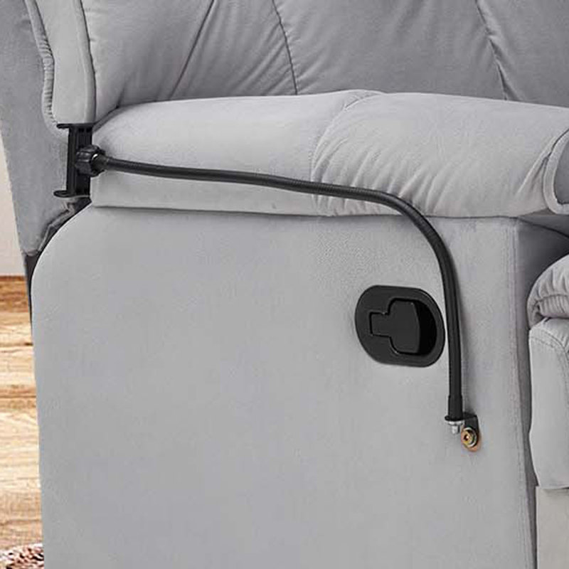Fauteuil pivotant rembourré 30 po en velours multifonctionnel, Gris